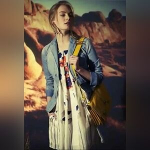 Anthropologie Isabella Sinclair Garden Party Silk Floral Shift Dress